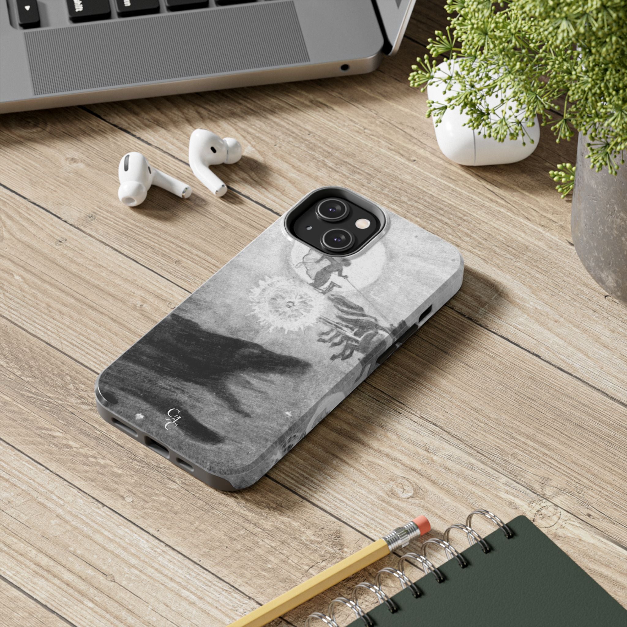 The wolves pursuing Sol & Mani | John Charles Dollman