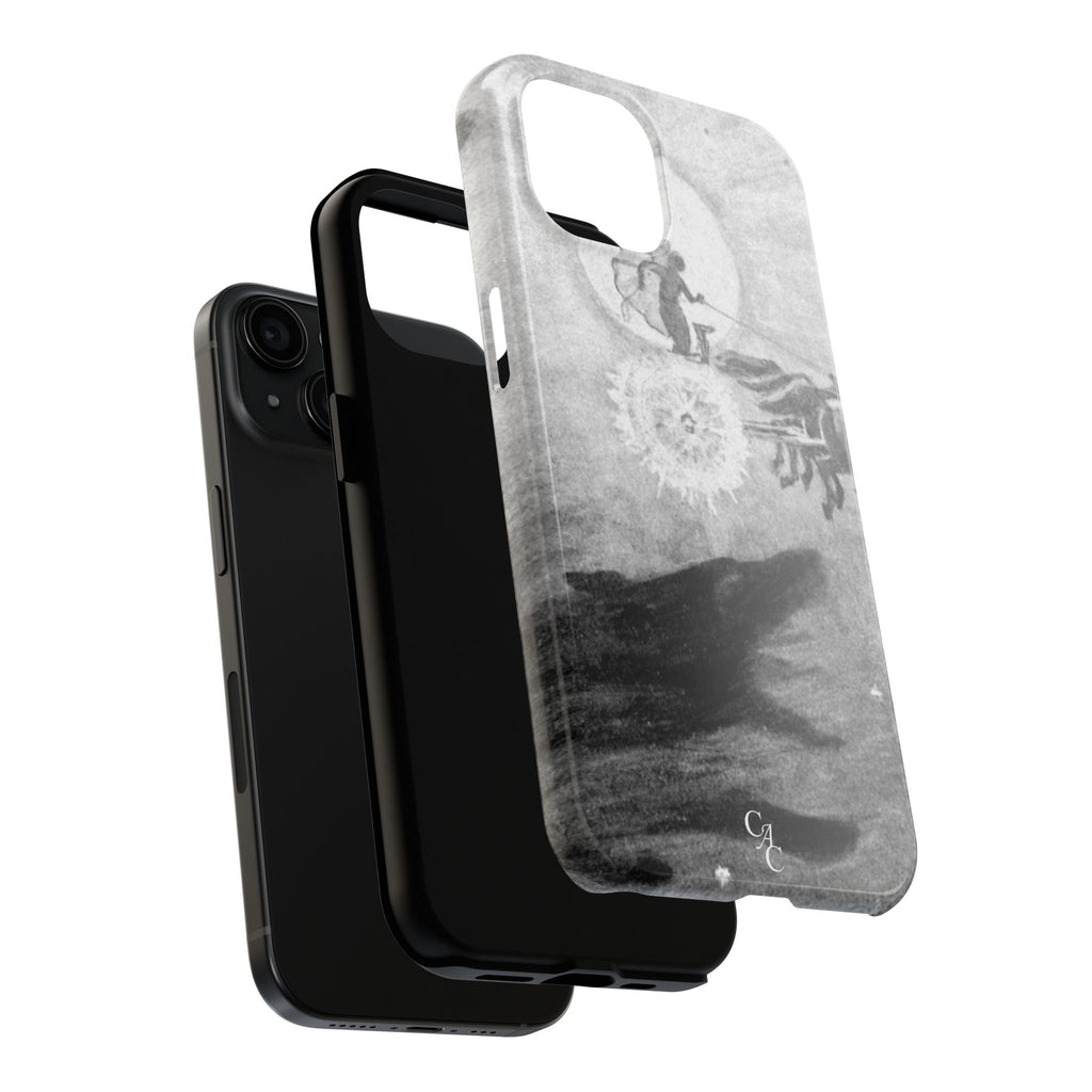 The wolves pursuing Sol & Mani | John Charles Dollman